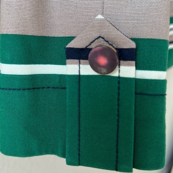 Talbots Green & Blue Striped Jacket Size 8 - Picture 8 of 13